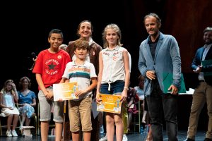 Wassim, Lucas, Pauline, Timothée de Fombelle et Dominique Blanc