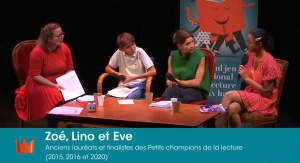 Interview Zoé Eve Lino, Les petits champions de la lecture